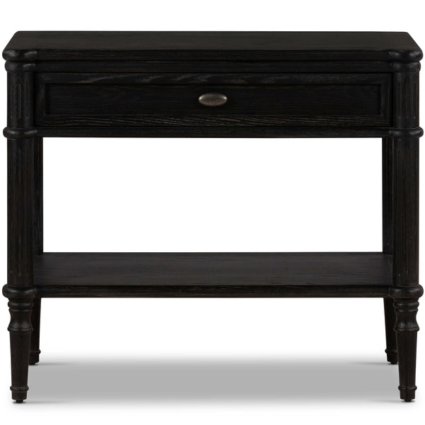 Home Fashion Toulouse Nighstand Distressed Black By Four Hands