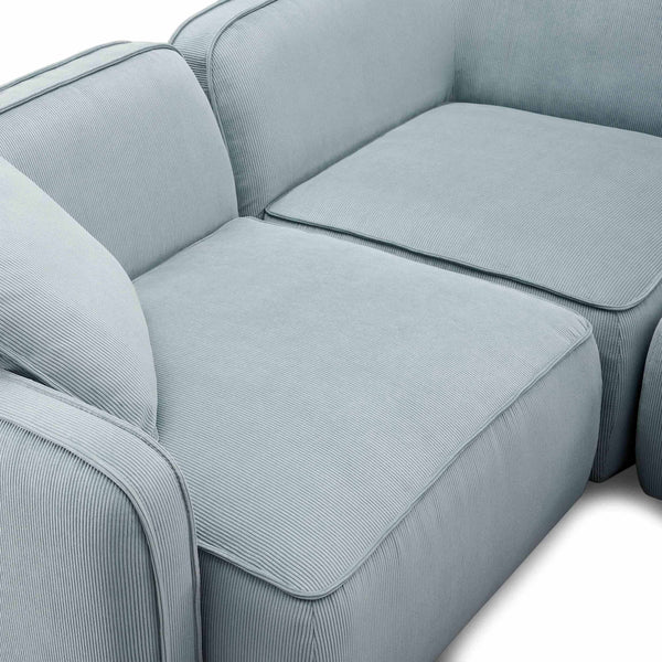 Home Fashion Travie 4 Piece Modular Sectional Sea Foam