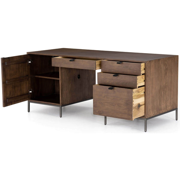 Home Fashion Trey Executive Desk Auburn By Four Hands