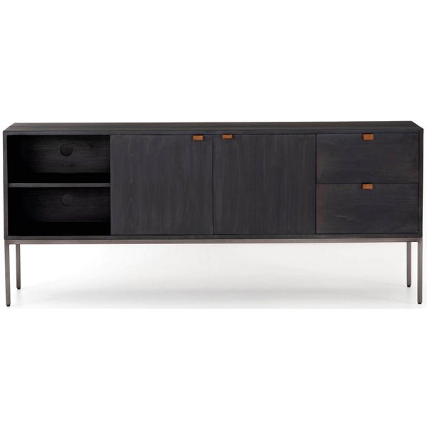 Home Fashion Trey Media Console Black Poplar By Four Hands