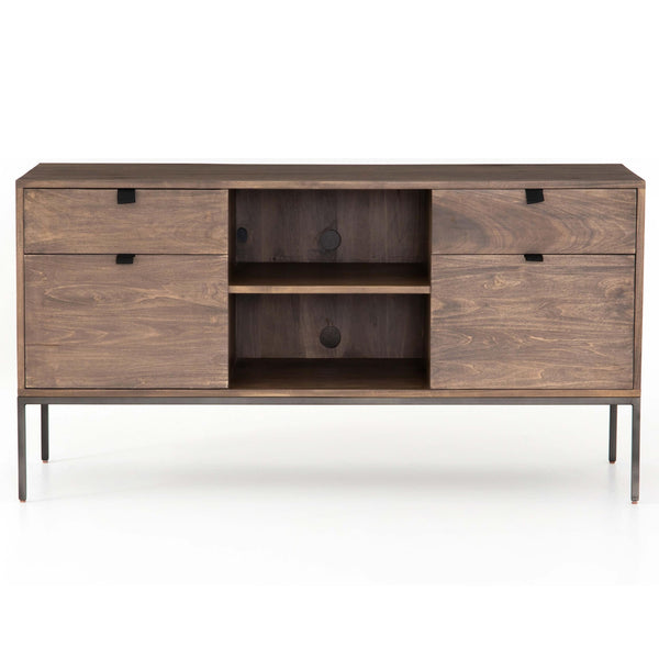 Home Fashion Trey Modular Filing Credenza Auburn Poplar By Four Hands