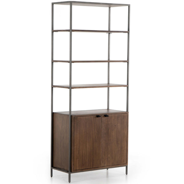 home fashion Trey Modular Wide Bookcase Auburn Poplar by Four Hands