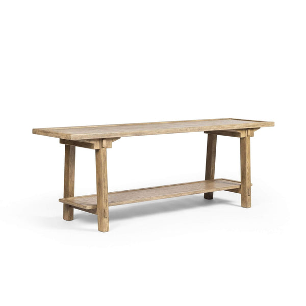 home fashion Trinity Console Table Distressed Light Oak by Four Hands
