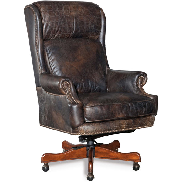 home fashion Tucker Executive Swivel Tilt Leather Chair Old Saddle Fudge