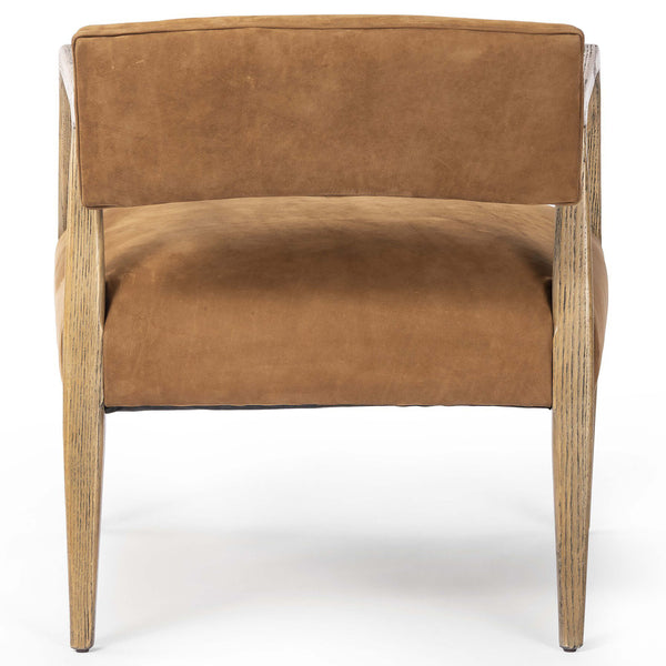 Home Fashion Tyler Leather Chair Nubuck Cognac By Four Hands