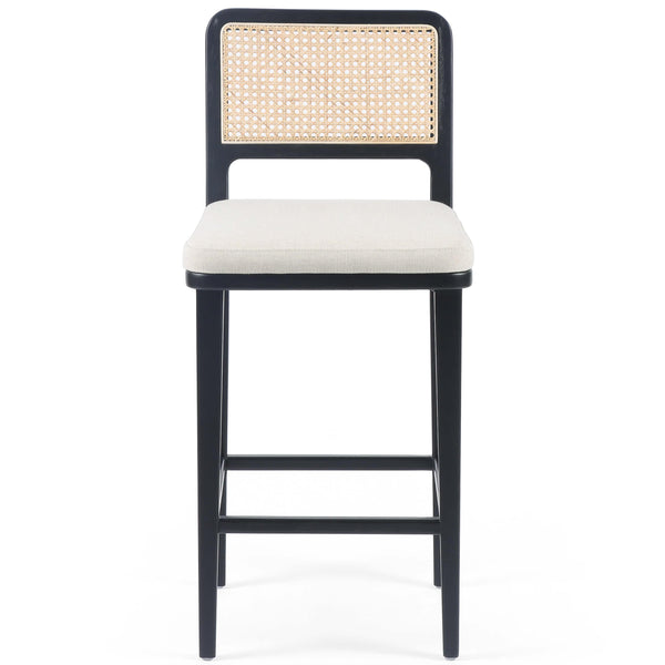 Home Fashion Veka Counter Stool Saville Flax/Brushed Ebony By Four Hands