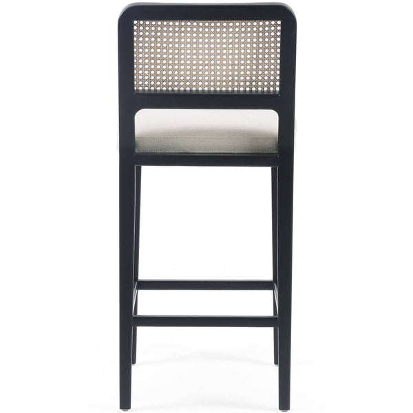 Home Fashion Veka Counter Stool Saville Flax/Brushed Ebony By Four Hands