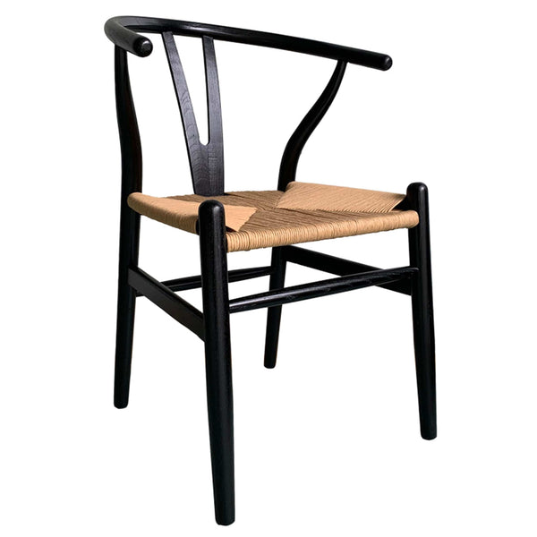 home fashion Ventana Dining Chair Black/Natural Set of 2