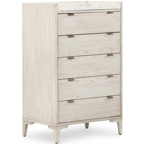 home fashion Viggo Tall Dresser Vintage White by Four Hands