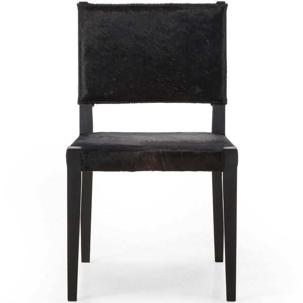 Home Fashion Villa Leather Dining Chair Black Hair On Hide Set Of 2 By Four Hands