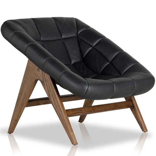 home fashion Vincent Leather Chair Brickhouse Black by Four Hands