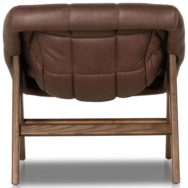 Home Fashion Vincent Leather Chair Brickhouse Dark Brown By Four Hands
