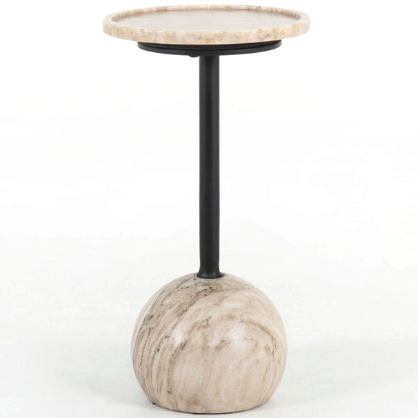 Home Fashion Viola Accent Table Antique White Marble By Four Hands