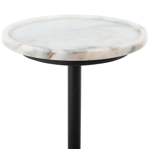 Home Fashion Viola Accent Table Polished White Marble By Four Hands
