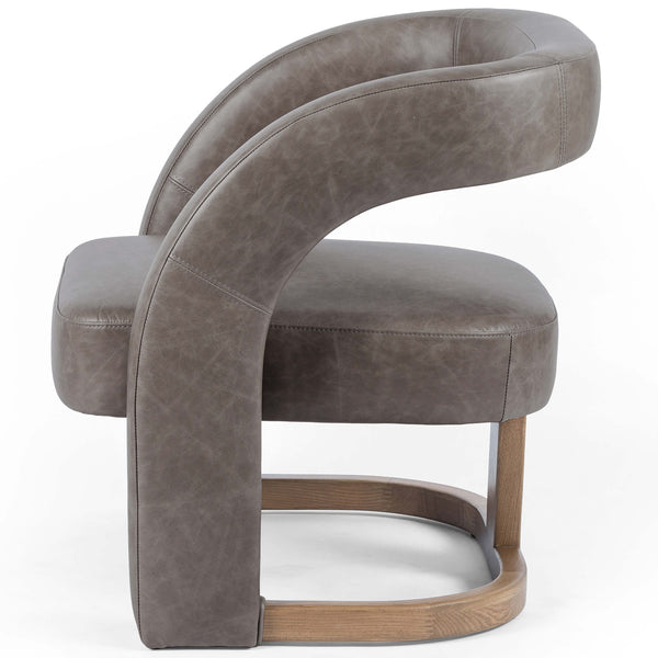 Home Fashion Vivica Leather Chair Sonoma Grey By Four Hands