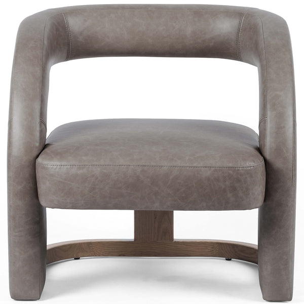 Home Fashion Vivica Leather Chair Sonoma Grey By Four Hands