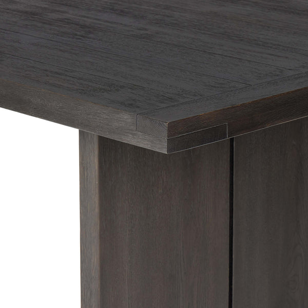 Home Fashion Warby Dining Table Worn Black Oak By Four Hands