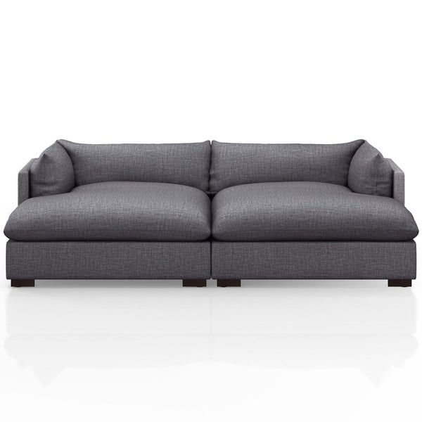 home fashion Westwood 102" Double Chaise Bennett Charcoal by Four Hands