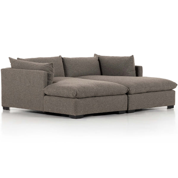 Home Fashion Westwood 87" Double Chaise Torrance Rock By Four Hands