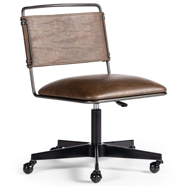 home fashion Wharton Desk Chair Distressed Brown by Four Hands