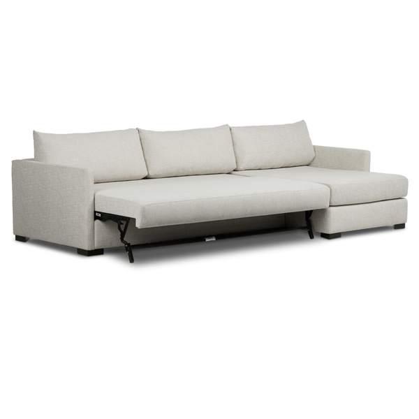 Home Fashion Wickham 2 Piece Left Chaise Sleeper Sectional Alameda Snow By Four Hands