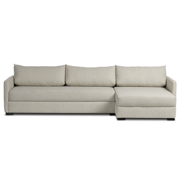 Home Fashion Wickham 2 Piece Right Storage Chaise Sleeper Sectional Alameda Snow By Four Hands