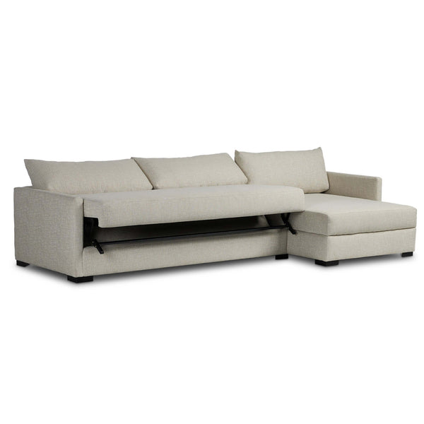 Home Fashion Wickham Right Chaise Sleeper Sectional W/Storage Alameda Snow By Four Hands