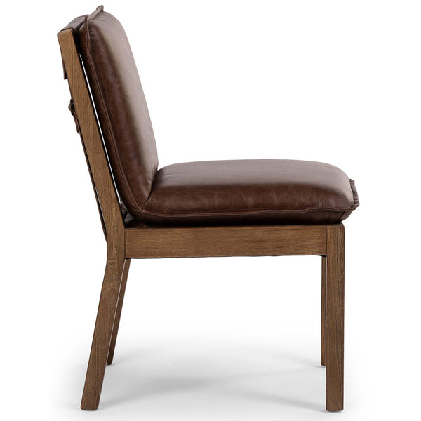 Home Fashion Wilmington Leather Dining Chair Havana Brown Set Of 2 By Four Hands
