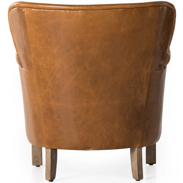 Home Fashion Wycliffe Leather Chair Vintage Soft Camel By Four Hands