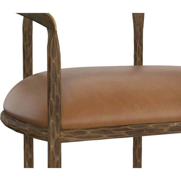 Home Fashion Zanatta Leather Dining Chair Tan Set Of 2