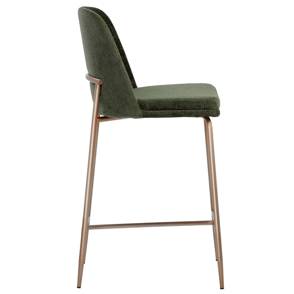 Home Fashion Zeke Counter Stool Bergen Olive/Antique Brass