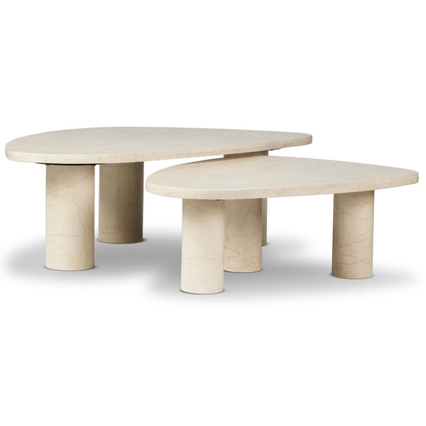 Home Fashion Zion Coffee Table Set Cream By Four Hands
