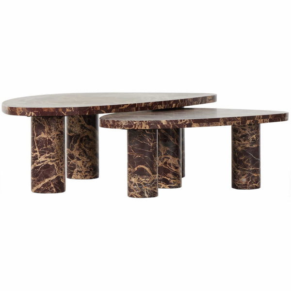 Home Fashion Zion Coffee Table Set Merlot By Four Hands
