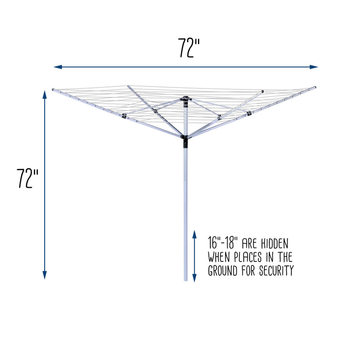 Honey Can Do Aluminum 165-Feet Outdoor Umbrella Drying Rack
