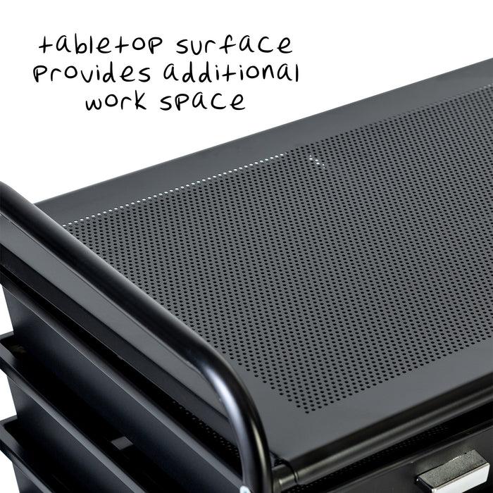 Honey Can Do Black 12-Drawer Rolling Storage And Craft Cart Organizer