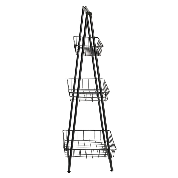 Honey Can Do Black 3-Tier Folding A-Frame Storage Caddy