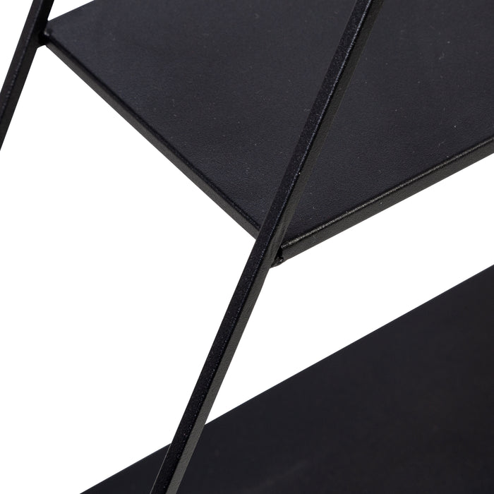 Honey Can Do Black 3-Tier Triangle Decorative Metal Wall Shelf