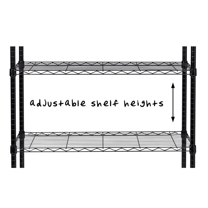 Honey Can Do Black 4-Tier Heavy-Duty Shelving Unit With 250-lb Shelf Capacity