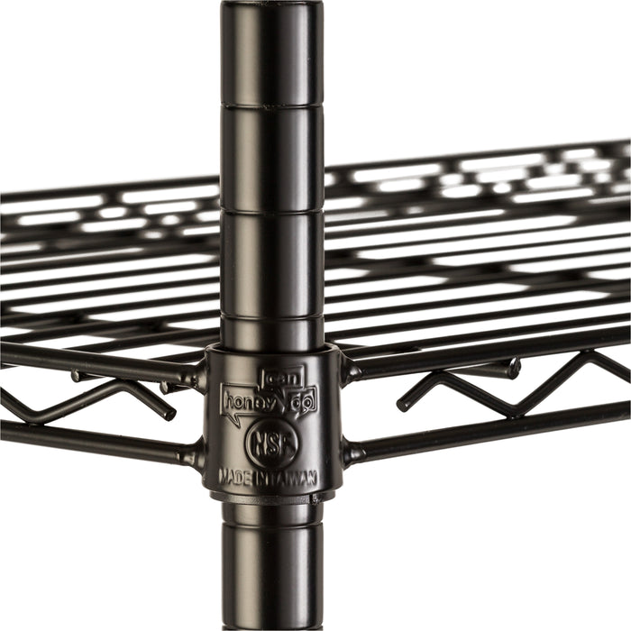 Honey Can Do Black 4-Tier Heavy-Duty Shelving With 350-lb Shelf Weight Capacity