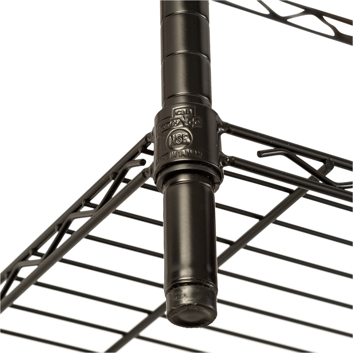 Honey Can Do Black 4-Tier Heavy-Duty Shelving With 350-lb Shelf Weight Capacity