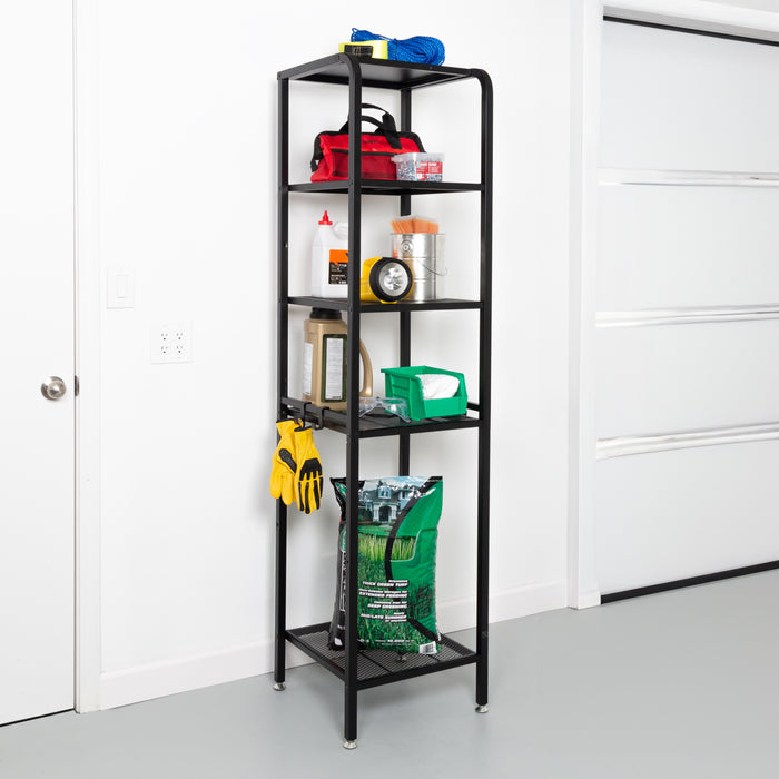 Honey Can Do Black 4-Tier Steel Garage Storage Shelving Unit