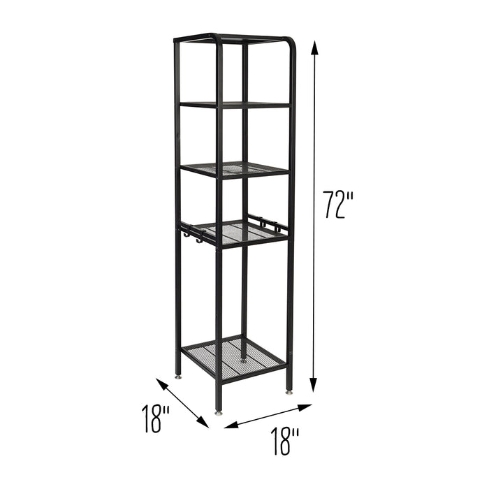 Honey Can Do Black 4-Tier Steel Garage Storage Shelving Unit