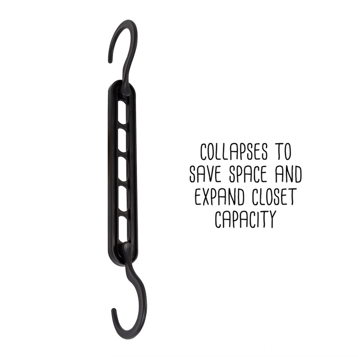 Honey Can Do Black 5 Collapsible Hangers And 50 Velvet Hangers (55-Piece Set)