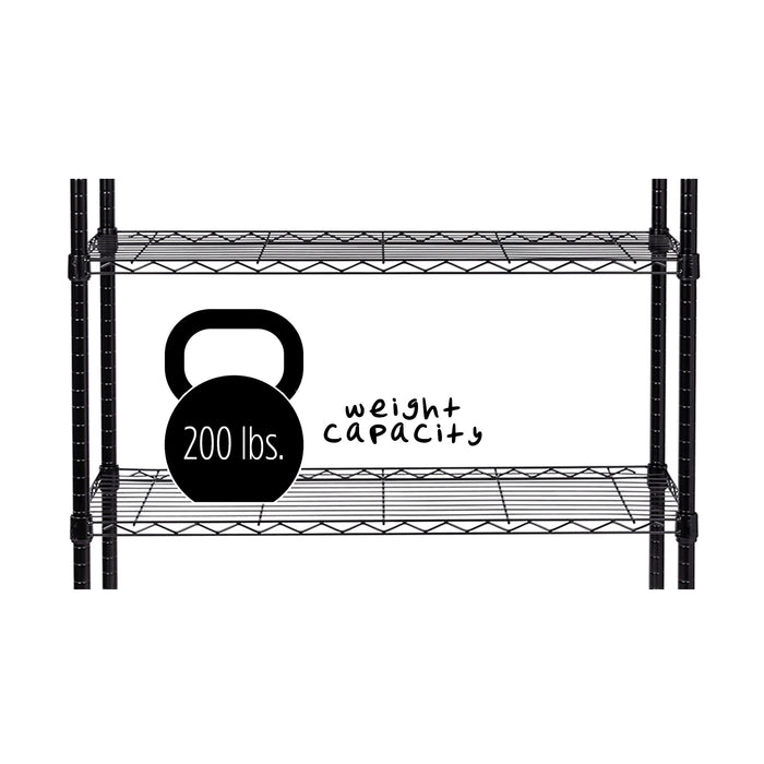 Honey Can Do Black 5-Tier Adjustable Shelving Unit With 200-lb Shelf Capacity