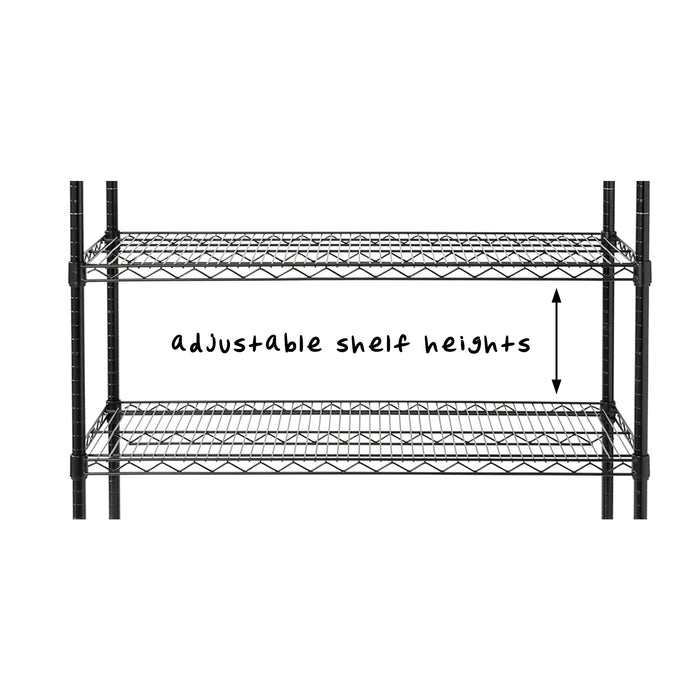 Honey Can Do Black 5-Tier Adjustable Shelving Unit With 800-lb Shelf Capacity