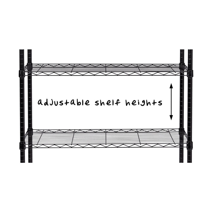 Honey Can Do Black 5-Tier Heavy-Duty Shelving Unit With 350-lb Shelf Capacity