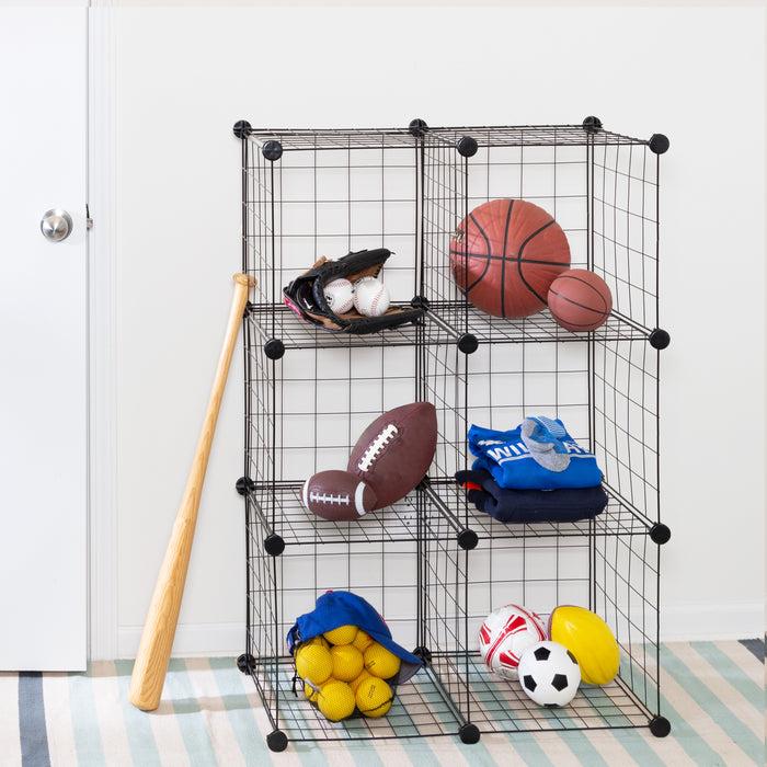 Honey Can Do Black 6-Cube Modular Storage Organizer