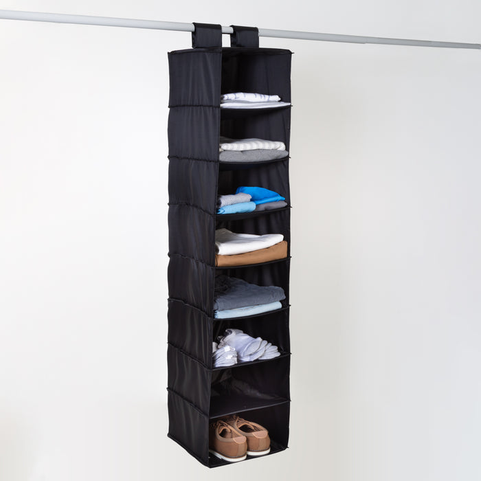 Honey Can Do Black 8-Shelf Hanging Closet Organizer