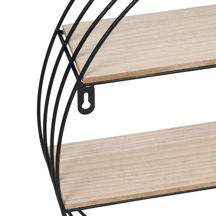 Honey Can Do Black Metal 4-Tier Circular Decorative Wall Shelf