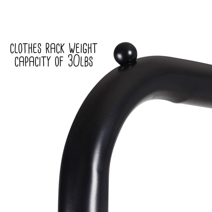 Honey Can Do Black/Natural Clothes Rack With Shoe Shelf